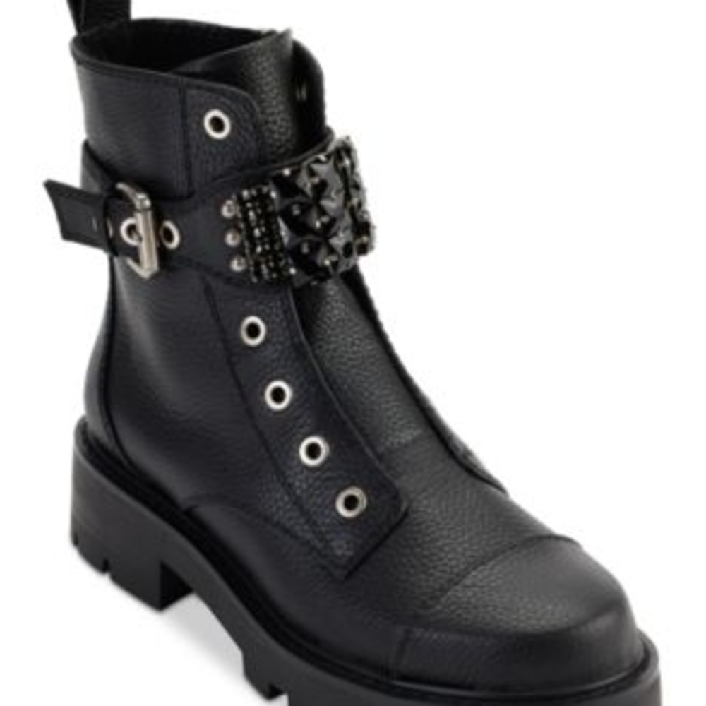 Karl Lagerfeld Boots Embellish, Black Size 5 Brand New Never Worn (No Box)